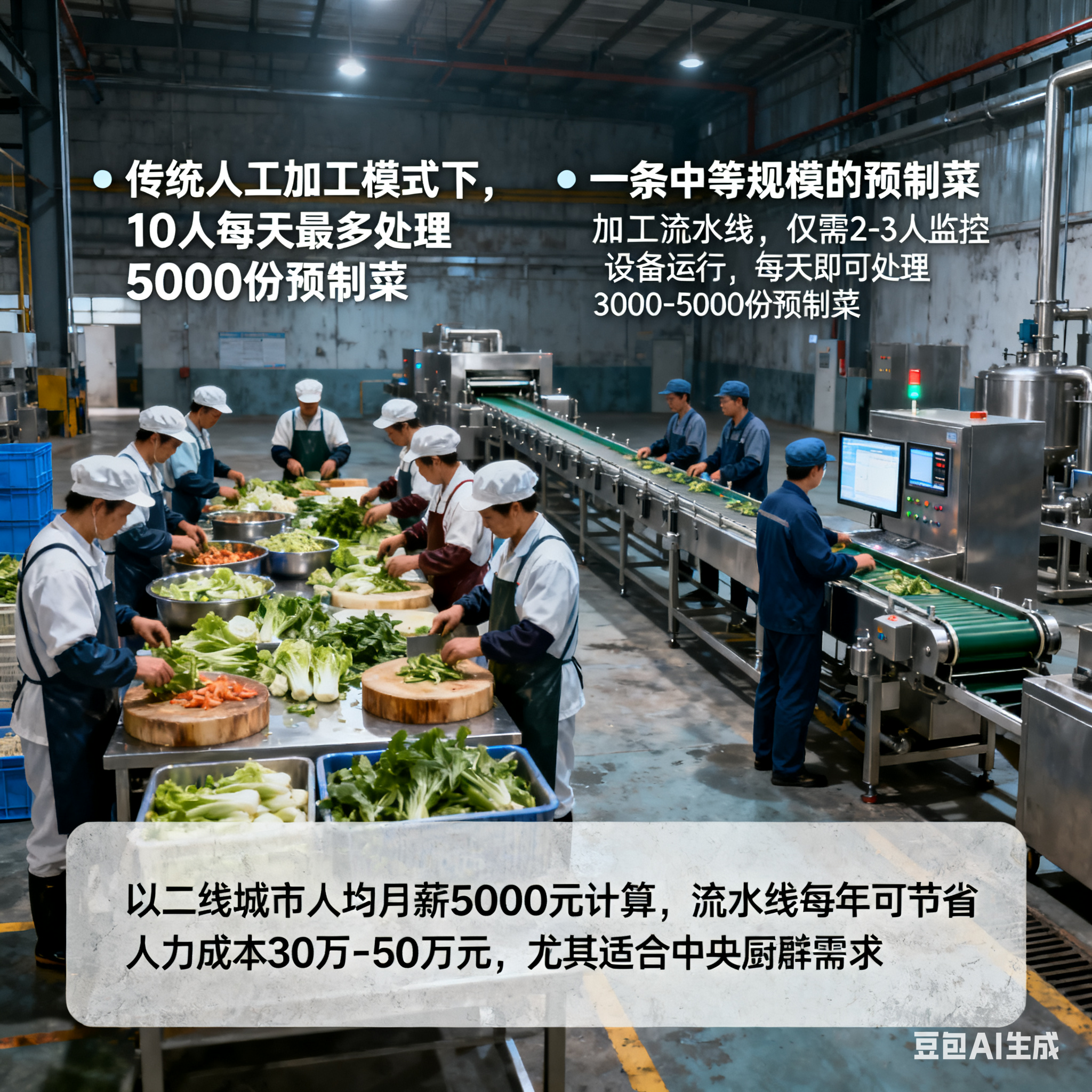 中央廚房預(yù)制菜加工流水線有哪些主要優(yōu)點(diǎn)？(圖3)