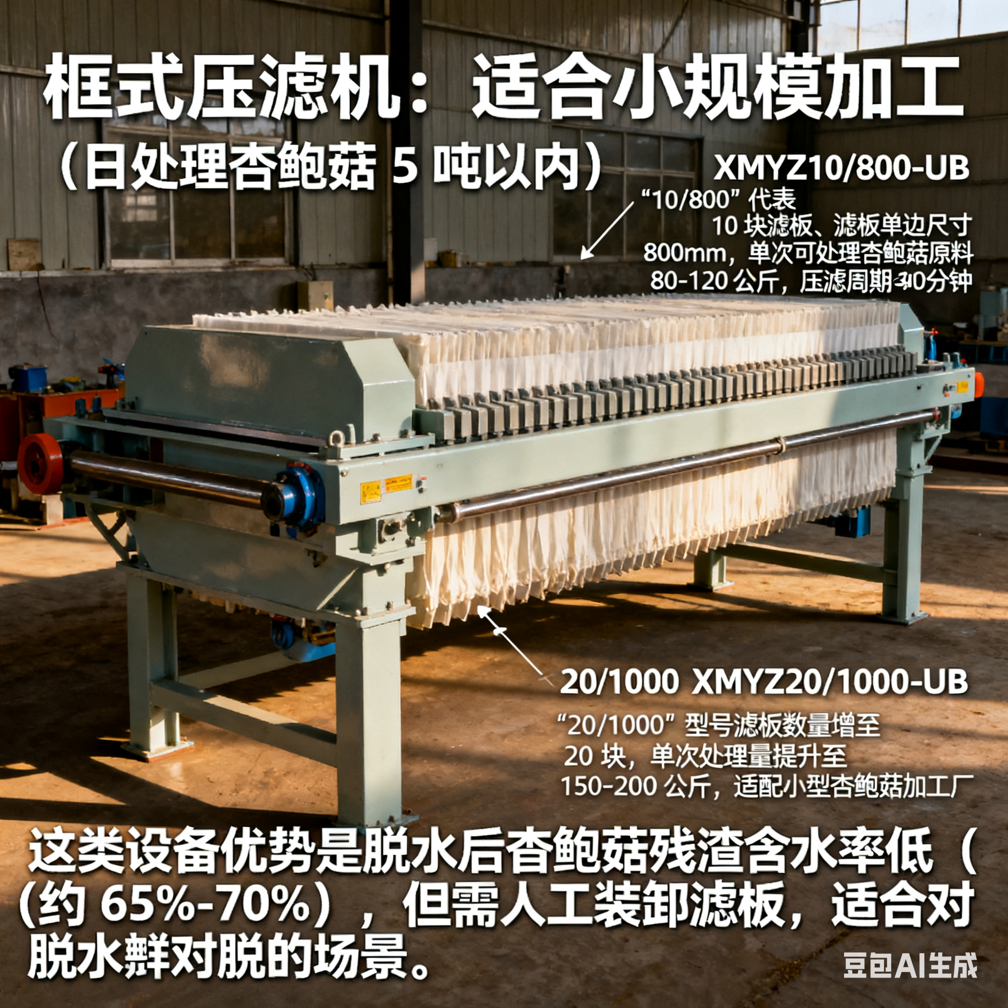 杏鮑菇壓榨脫水機(jī)生產(chǎn)線有哪些常見(jiàn)設(shè)備型號(hào)(圖2)