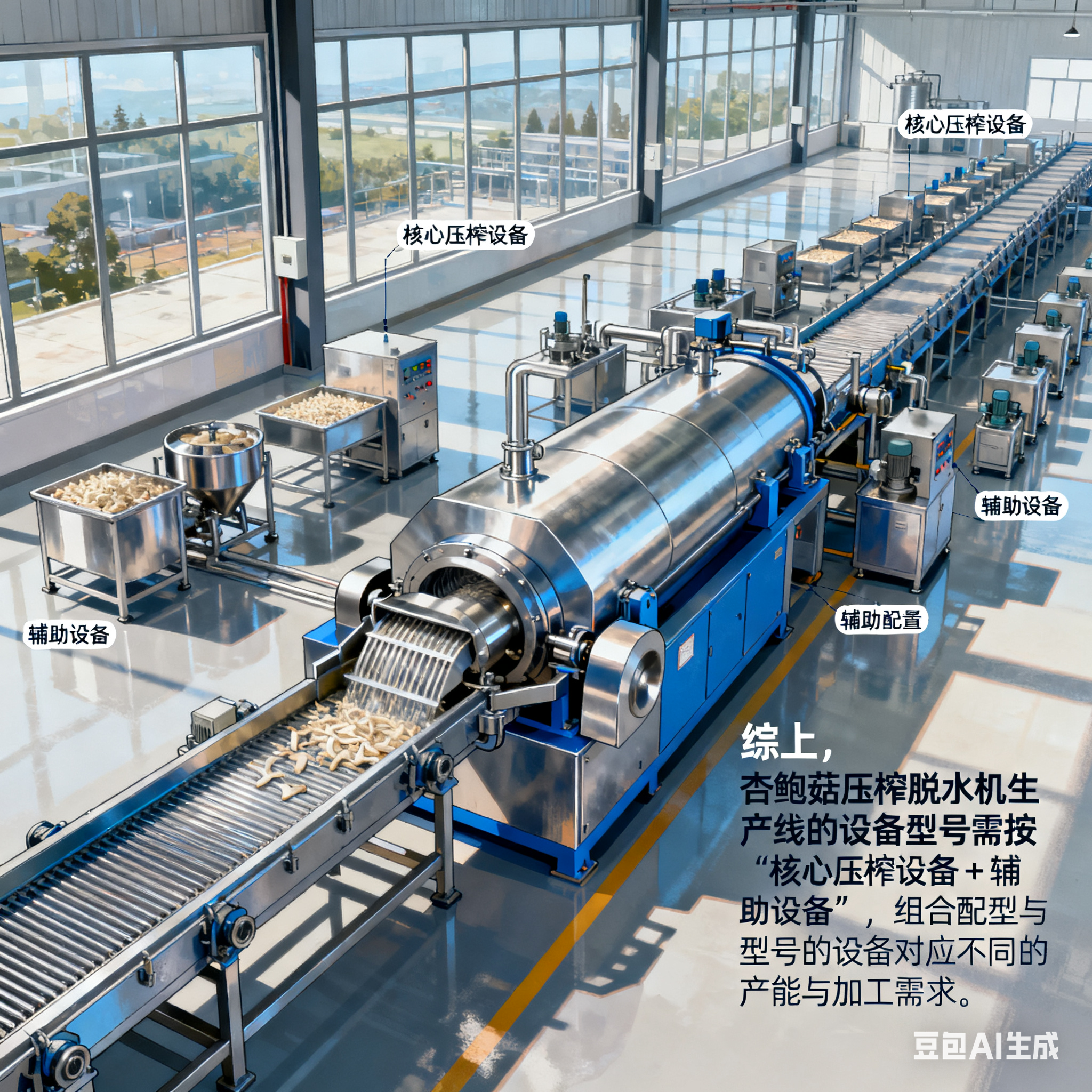 杏鮑菇壓榨脫水機(jī)生產(chǎn)線有哪些常見(jiàn)設(shè)備型號(hào)(圖6)