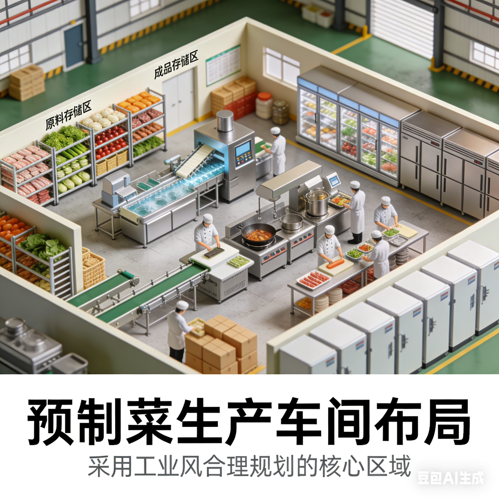 預(yù)制菜生產(chǎn)線生產(chǎn)車間該如何布局以保障流程順暢(圖1)