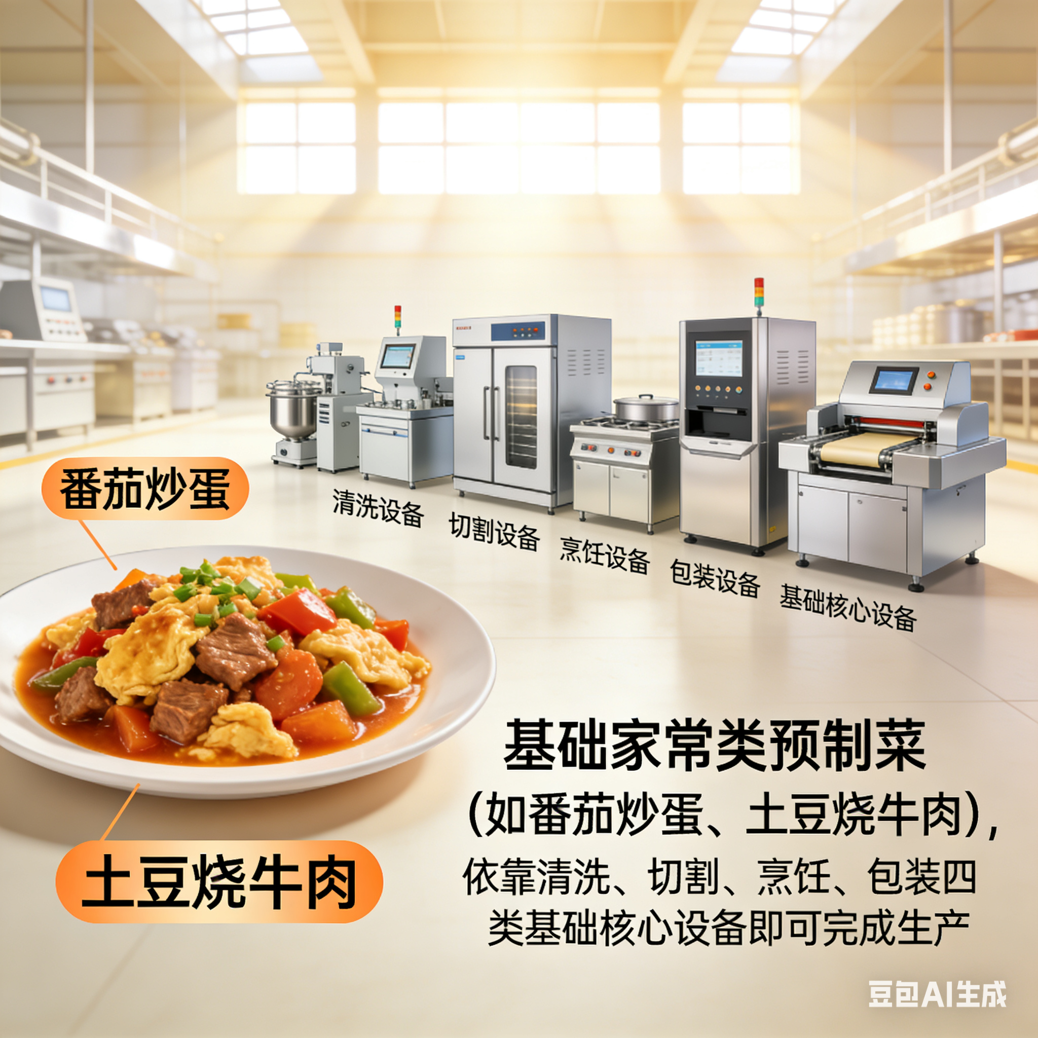 預制菜生產線核心設備包含清洗、切割、烹飪及包裝設備嗎？(圖4)