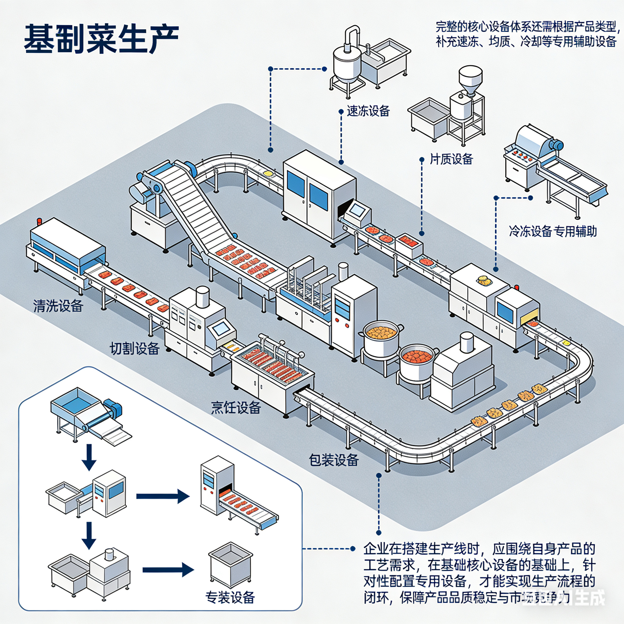 預制菜生產線核心設備包含清洗、切割、烹飪及包裝設備嗎？(圖5)
