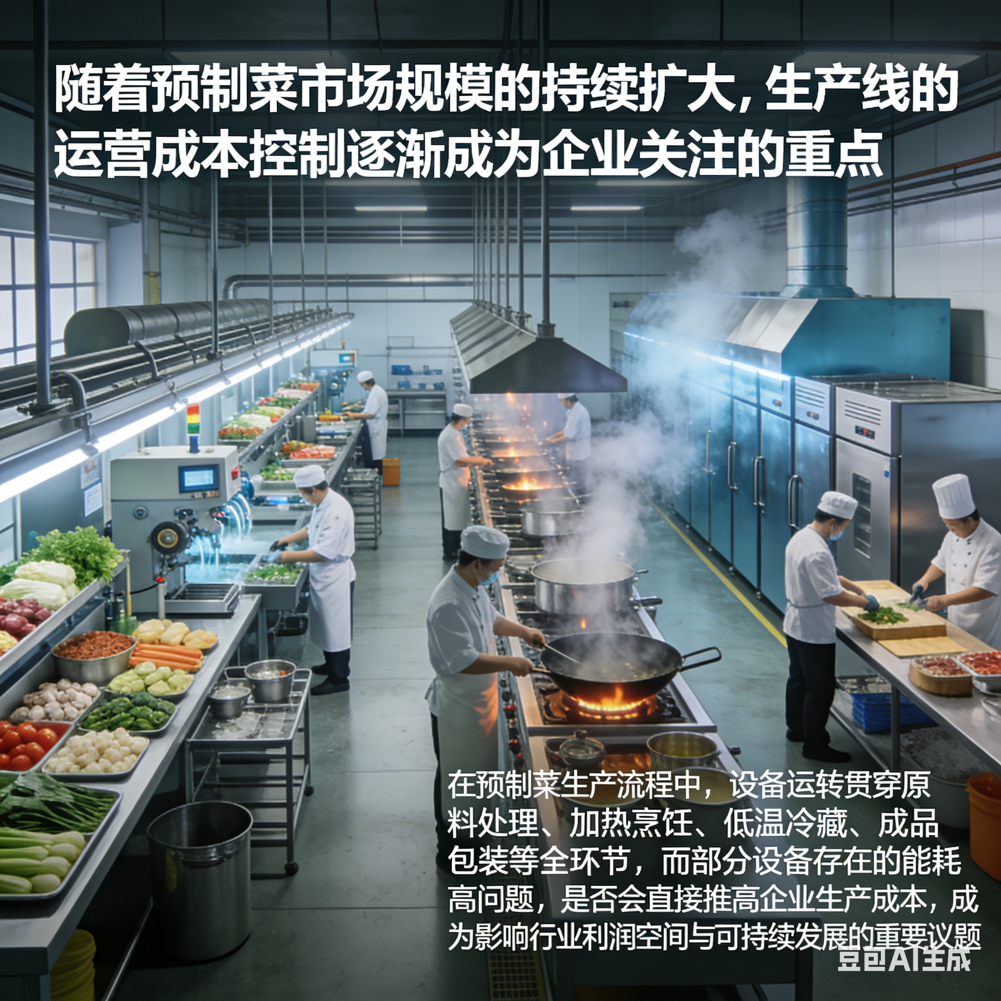 預(yù)制菜生產(chǎn)線能耗：部分設(shè)備能耗高會(huì)增加生產(chǎn)成本嗎？